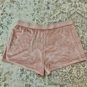 Juicy Couture Blush Velour Lounge Shorts Size Large